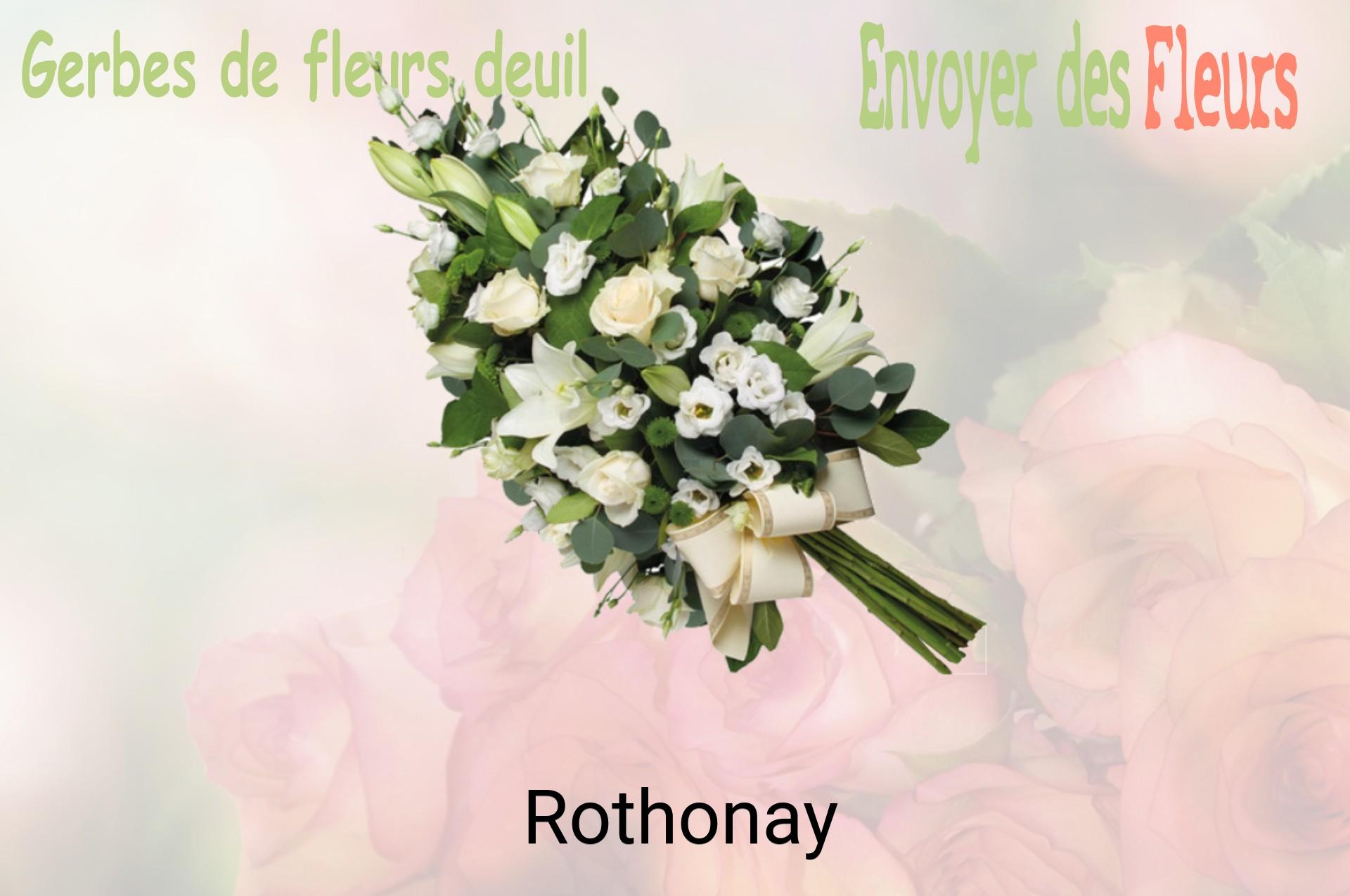 Gerbe de fleurs de deuil livrée à Rothonay